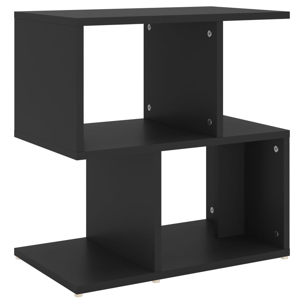 Vidaxl Mesita de Noche Madera de Ingeniería 50x30x51,5cm Negro