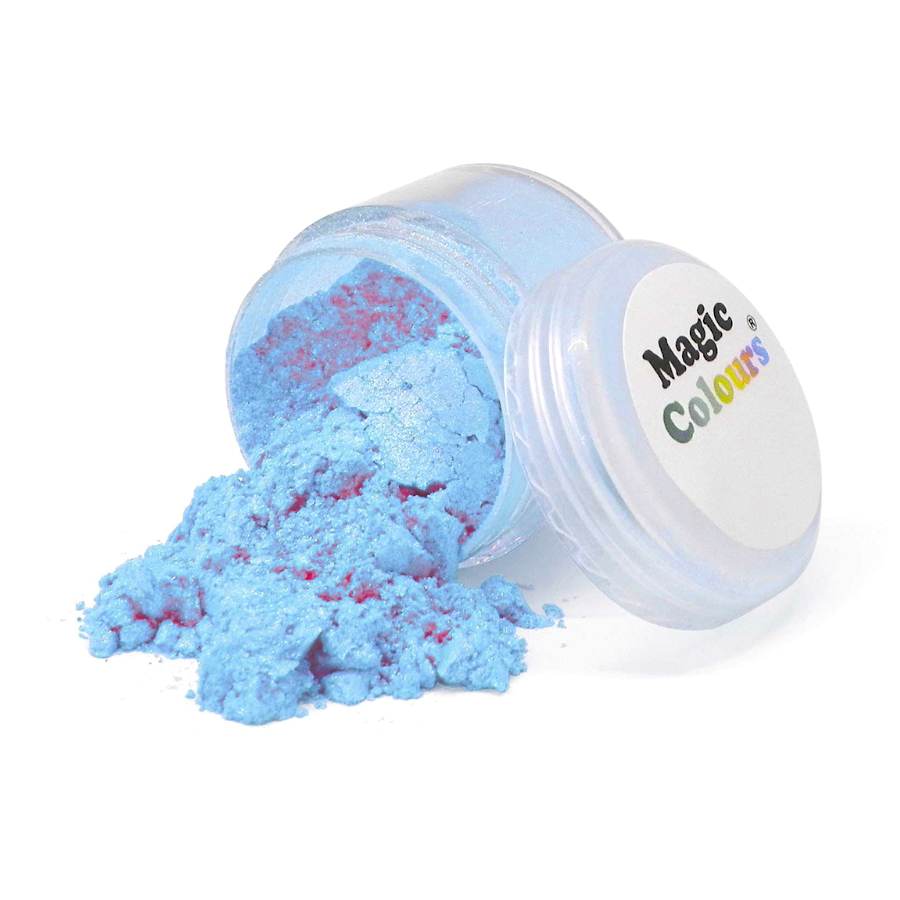 Lustre Dust Magic Colours - Azul Plata / Silver Blue (10 Ml) - Pigmento Comestible