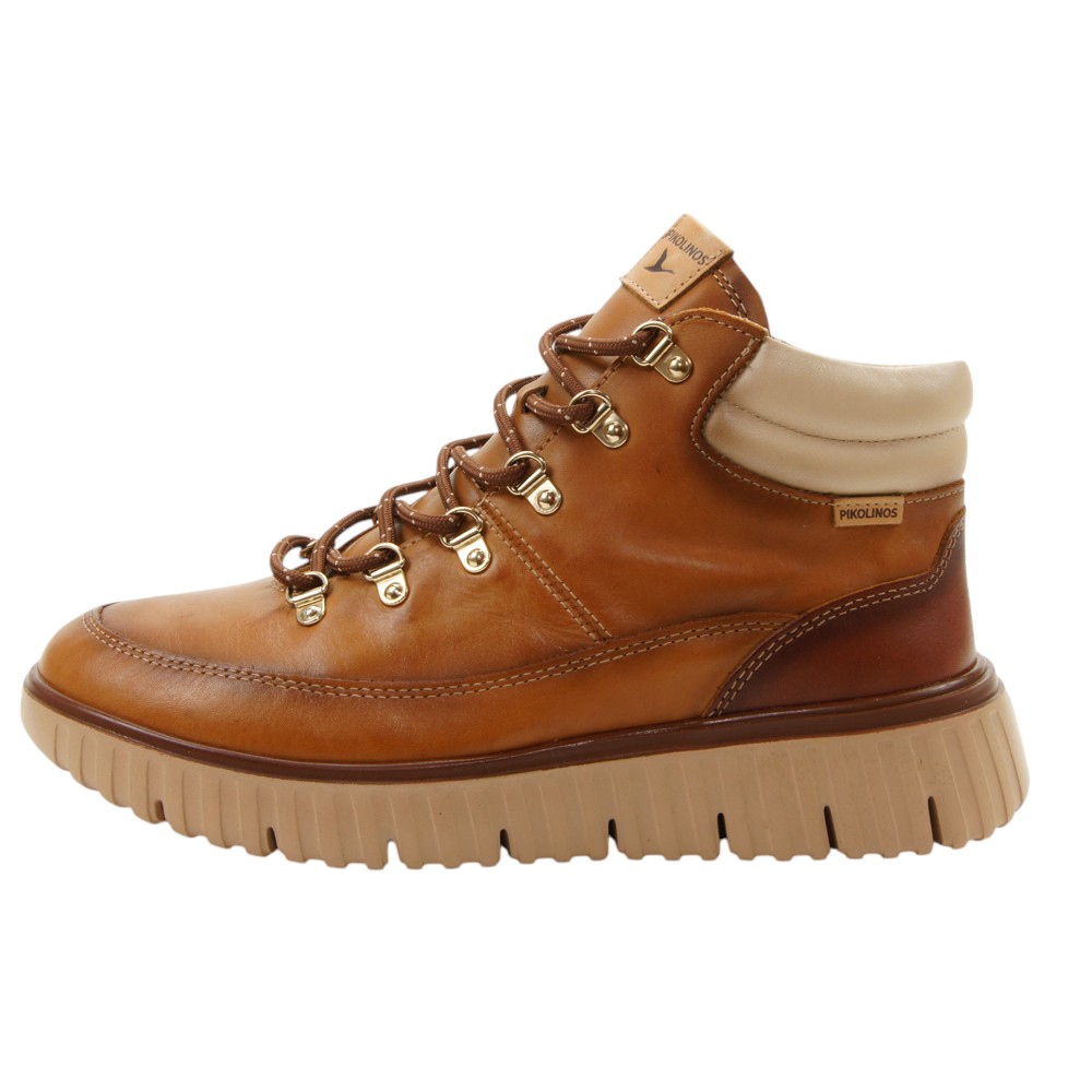 Pikolinos mod. 8978 botín para mujer en piel natural, cordones