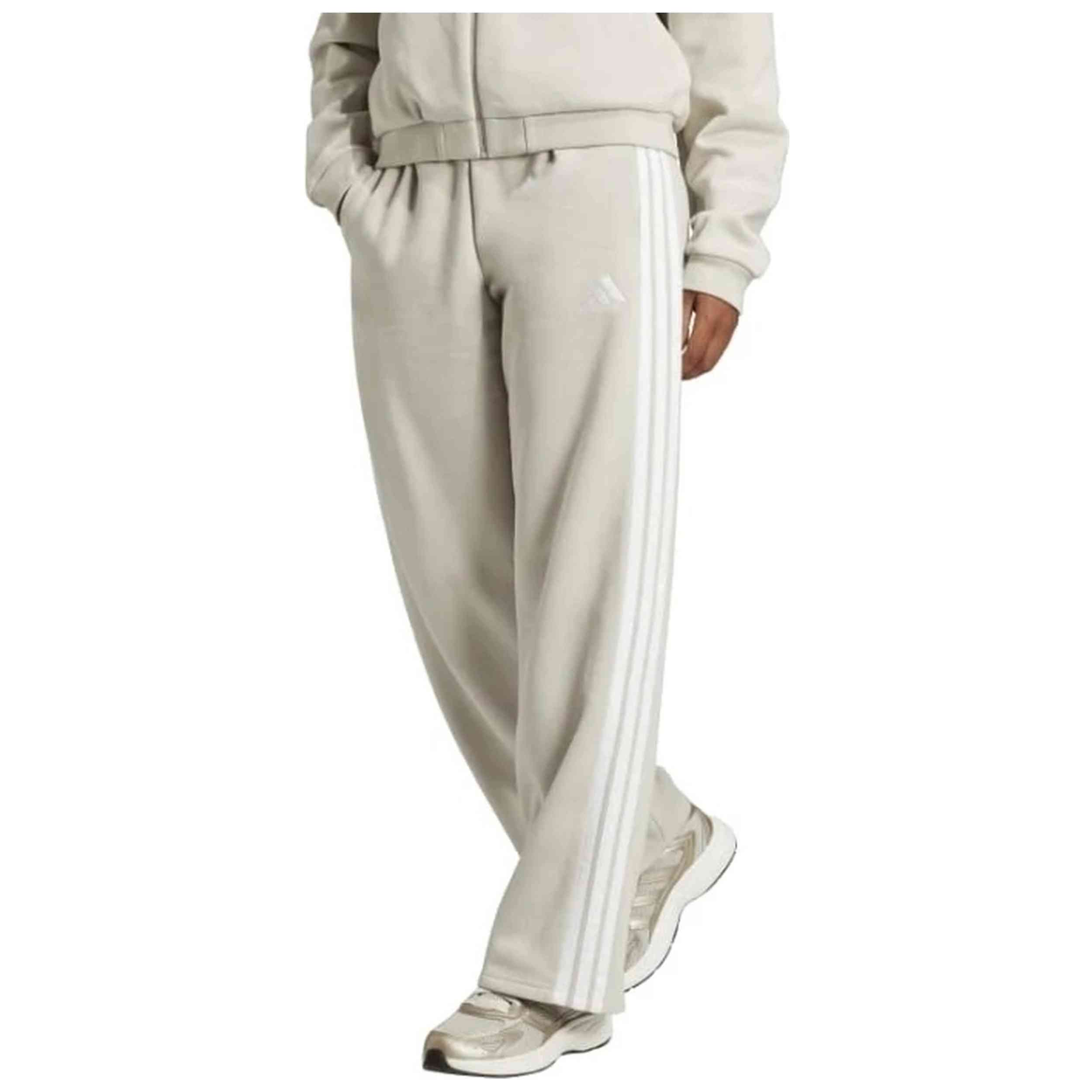 Pantalon Largo Adidas modelo Essentials 3 Stripes Open Hem French Terry