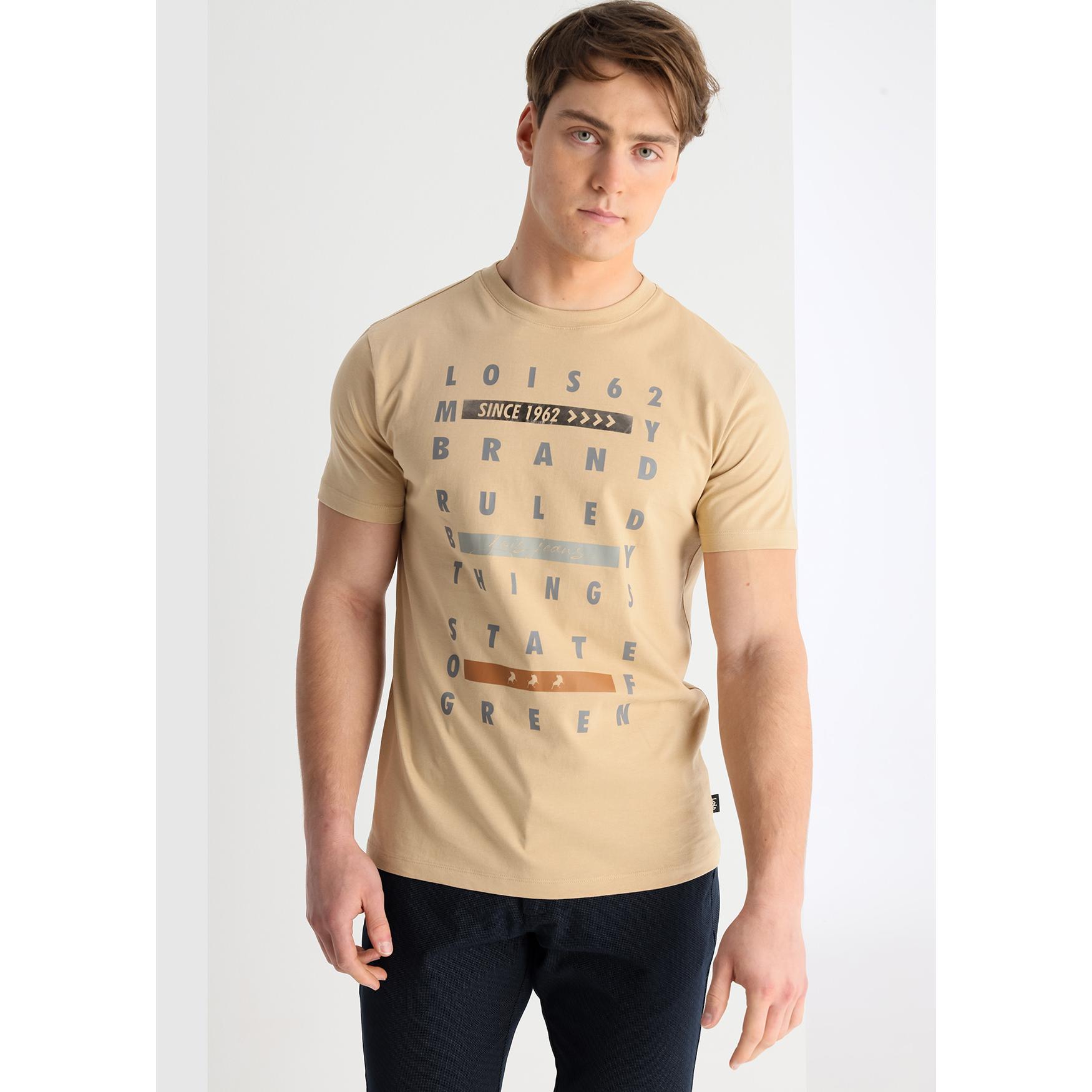 LOIS JEANS - Camiseta de manga corta con grafica de slogan