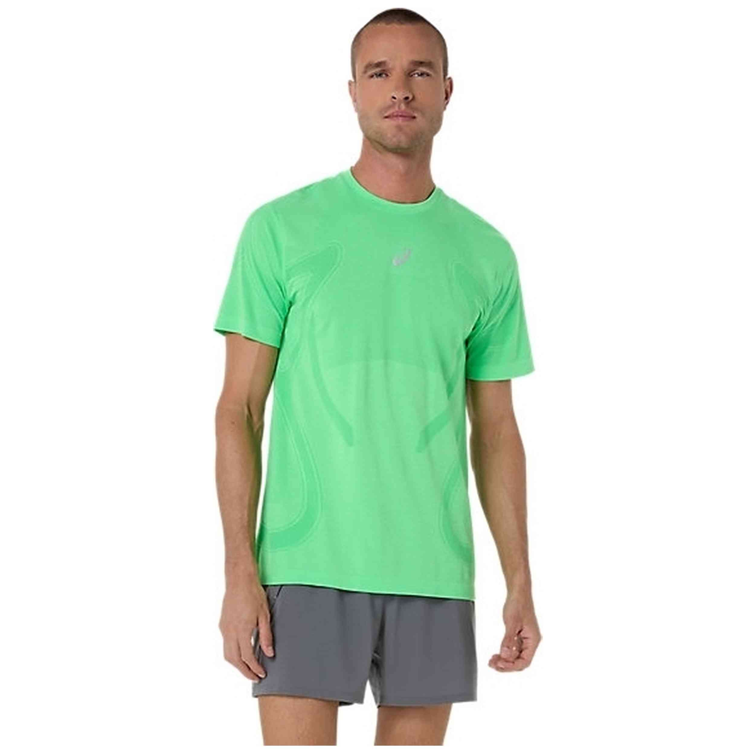 Camiseta De Manga Corta Asics modelo 2011D355-301 para Hombre en color Verde