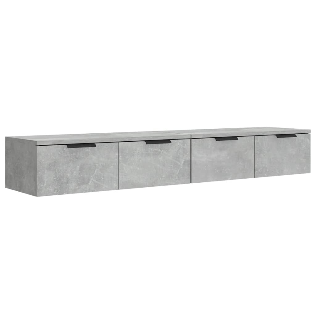 vidaXL Armarios de pared 2 uds contrachapada 68x30x20 cm Blanco, Negro, Roble Sonoma Mueble Almacenaje Estantería para Oficina, Estudio, Dormitorio Estantería/Librería/ mueble de Almacenamiento