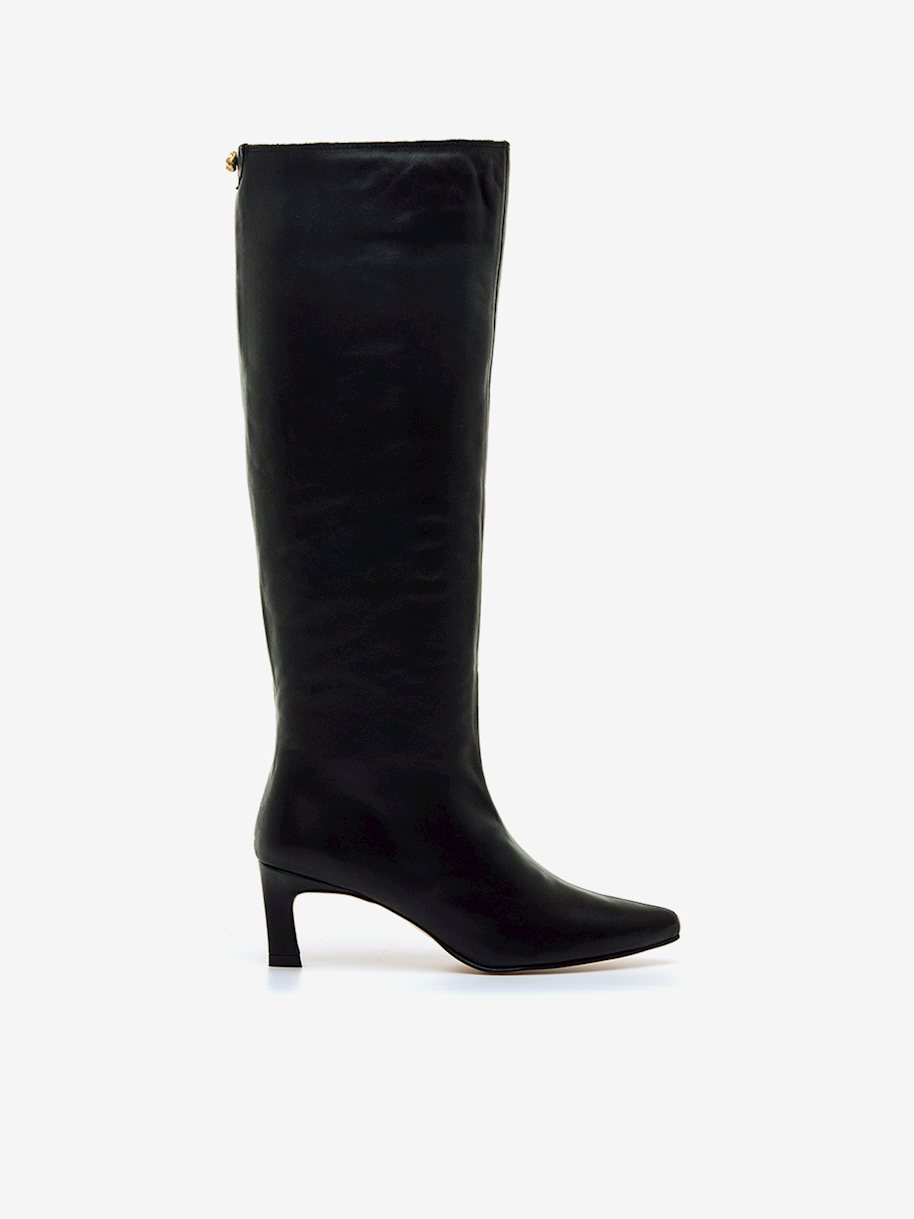 Mustang-MTNG botas de tacón mujer gala negro con cierre cremallera y tipo de puntera afilada