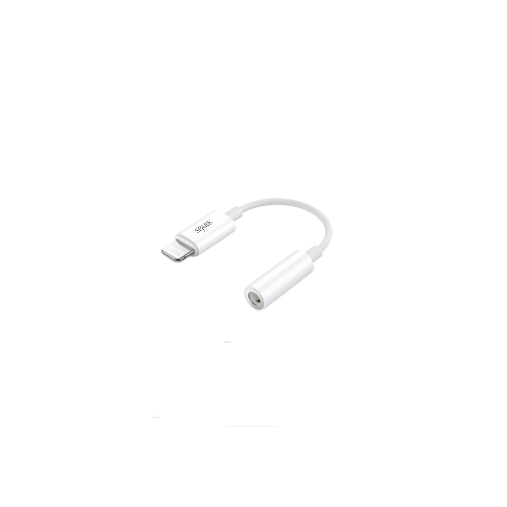Spark. Auxiliar Adaptador 3.5MM de Audio con Conexión Lightning o Tipo C. Calidad de Audio Superior. Conectividad Precisa. fácil. Práctico. Novedoso.