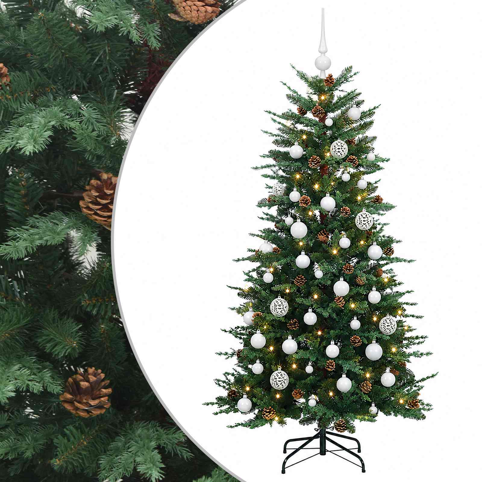 vidaXL Árbol de Navidad artificial con ramas articuladas 150 cm