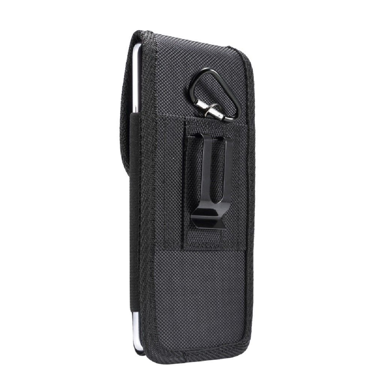 para Zte Blad e A51 (2021)  Funda Cinturon Vertical Piel y Nylon - Negro