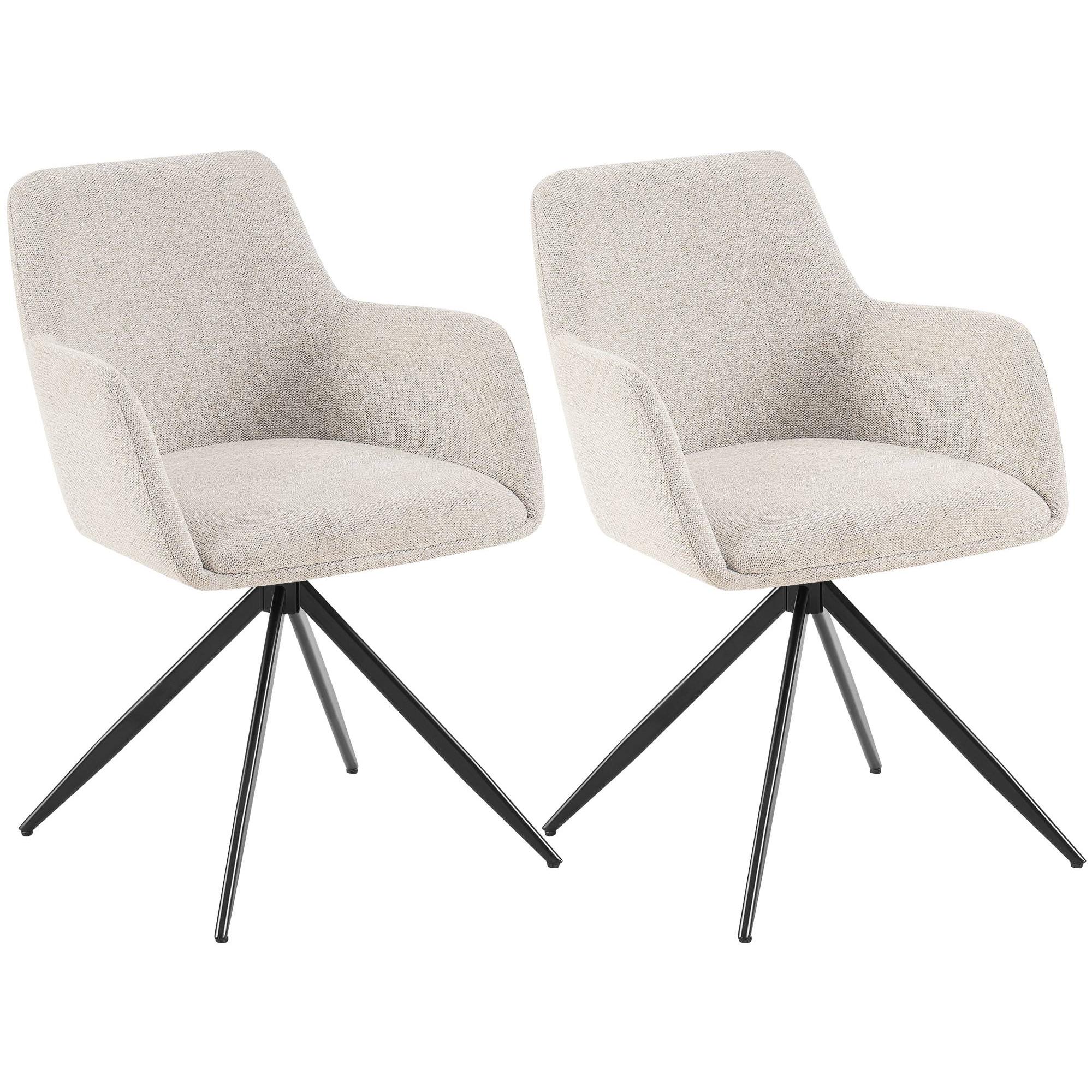2er Set Esszimmerstuhl Olema Stoff