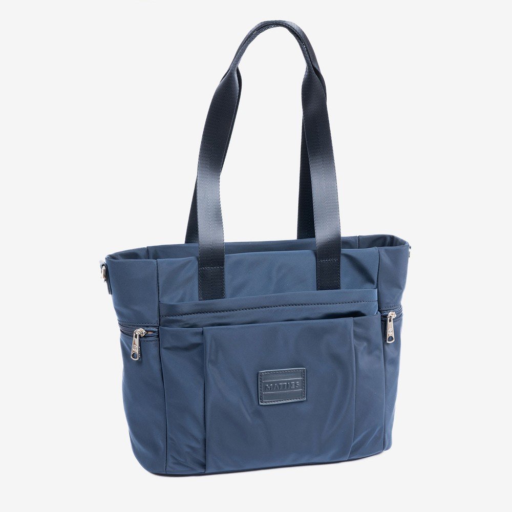 MATTIES BOLSO SHOPPER CERRADO CON CREMALLERA JENNA AZUL 33X26.5CM JENNA 14x33x26 Cms.