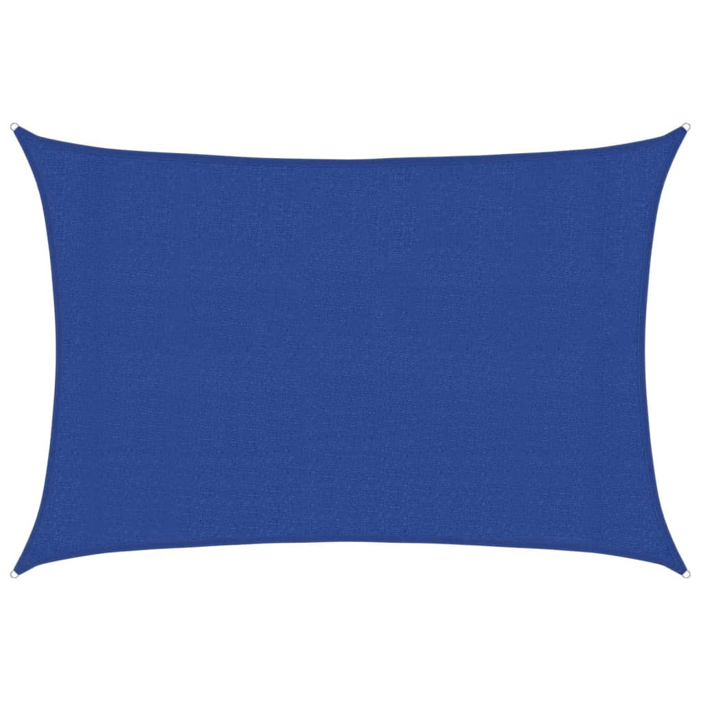 vidaXL Toldo de vela rectangular HDPE azul 160 g/m² 3x5 m