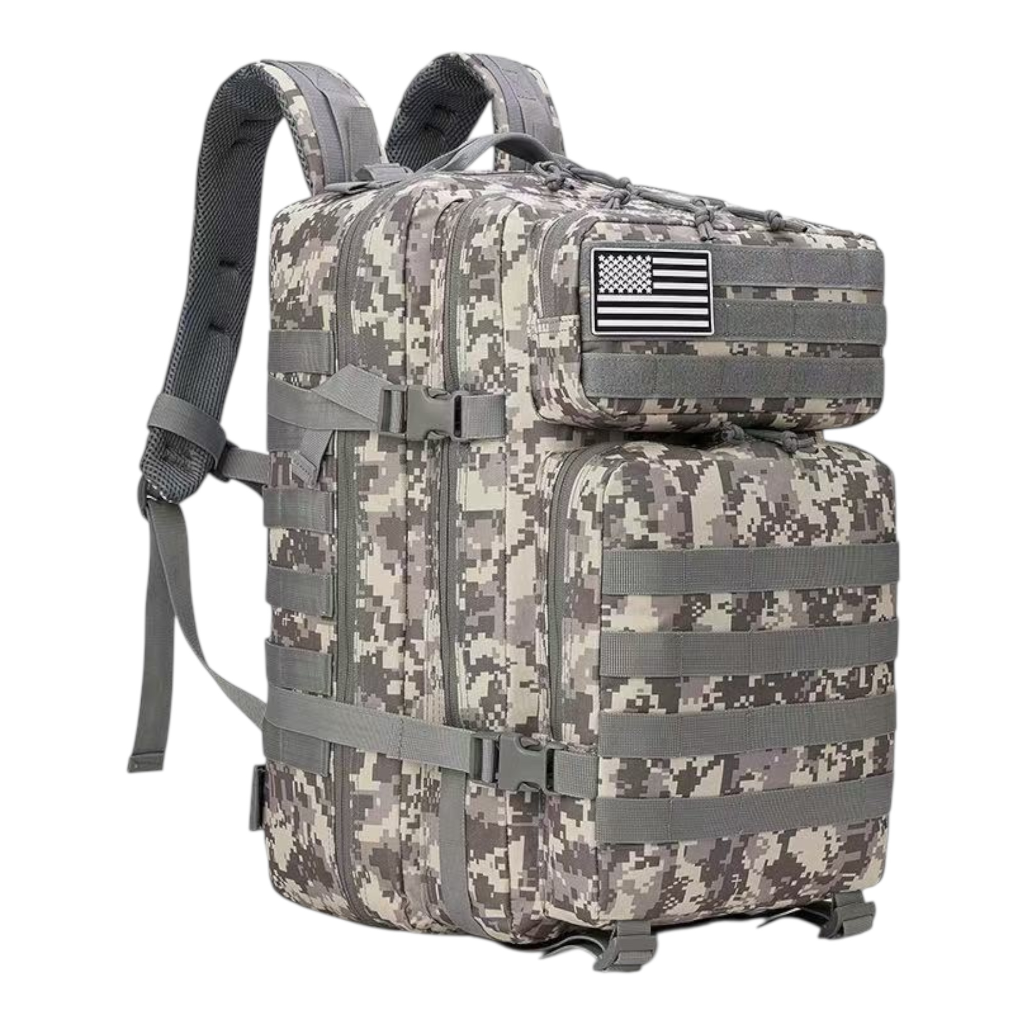 Mochila para Viajar Mochilas de Colores con Agarre de Mano para Viaje Múltiples Bolsillos Mochila de asalto del ejército Bolsa Bug Out de 3 días mochila de senderismo para acampar (809-001 1288 2499)
