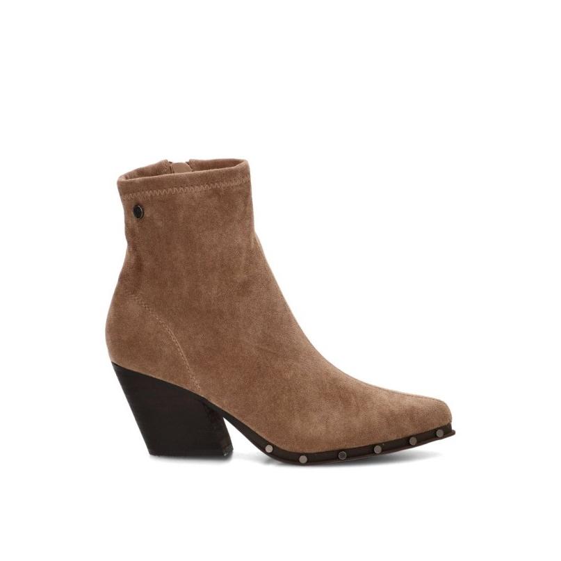 Botin Luna Collection - Mujer - Tacón Alto - Modelo A-6007 - Color Kakhi