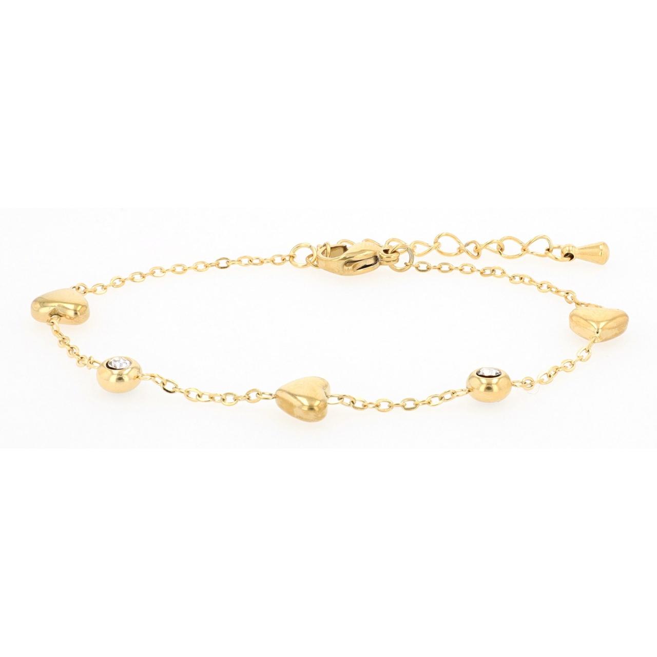 Akzent® Pulsera Corações em Aço Inoxidável 0606