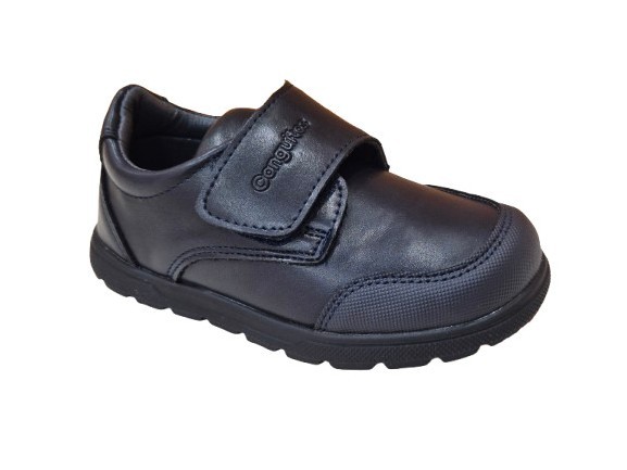 Conguitos - Zapatillas de colegio barefoot para niños, modelo 340003, en color azul marino, cómodas y flexibles para el desarrollo natural del pie