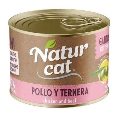Naturcat Kitten Pollo y Ternera para Gatos  Comida Húmeda para Gatos