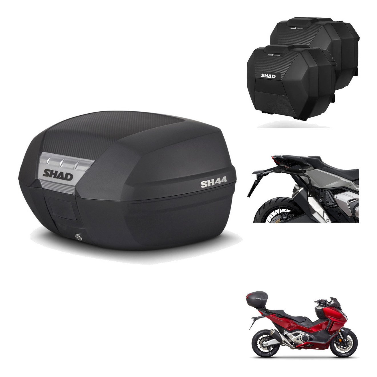 Maletas Sh38x Carbon + Herraje Baul + He KIT-579692