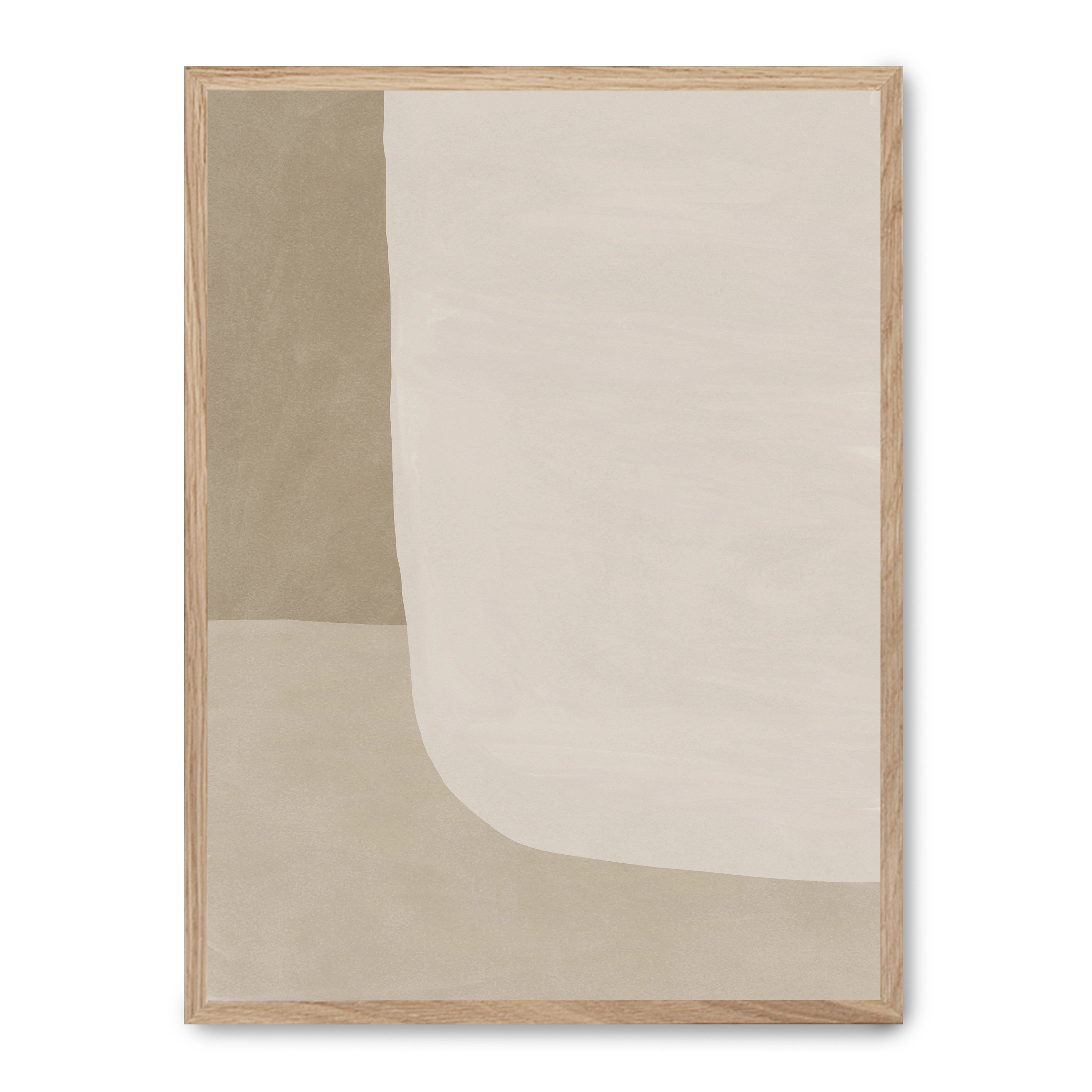 Cuadro beauty beige i 30x40cm, Póster impreso en papel de primera calidad de 180gr, montado sobre marco de madera MDF acabado roble., Arte - Aesthetic
