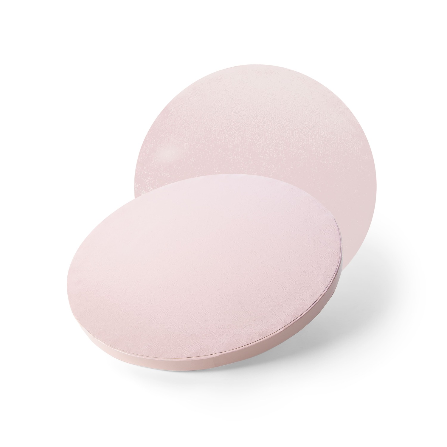 Glotomania - Base Para Tarta Redonda Rosa Bebe - 25 X 1,2 Cm (3 Uds)