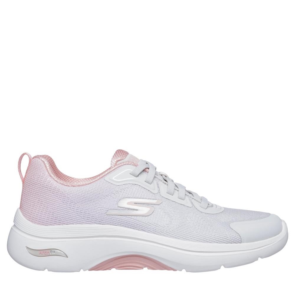 Cómoda  Zapatilla sport mujer SKECHERS GO WALK ARCH FIT 2.0 beig. Planta Skechers Arch Fit con soporte de arco certificado por podólogo. Acolchado ULTRA GO® amortiguador Altura Tacón bajo (1-3 cm) Referencia 125333-NTLP