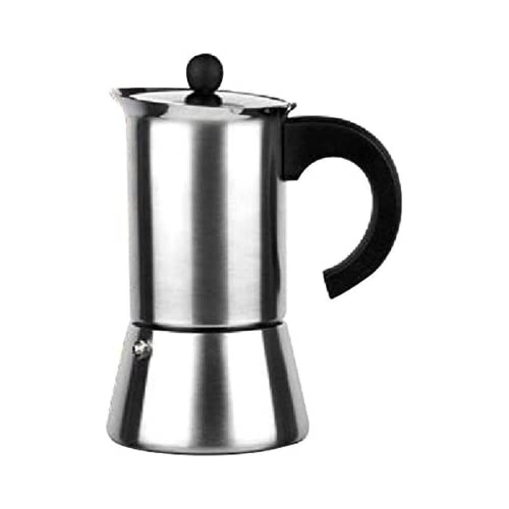 IBILI - Cafetera express Indubasic, 6 tazas, 280 ml, Acero Inoxidable, Apto para inducción