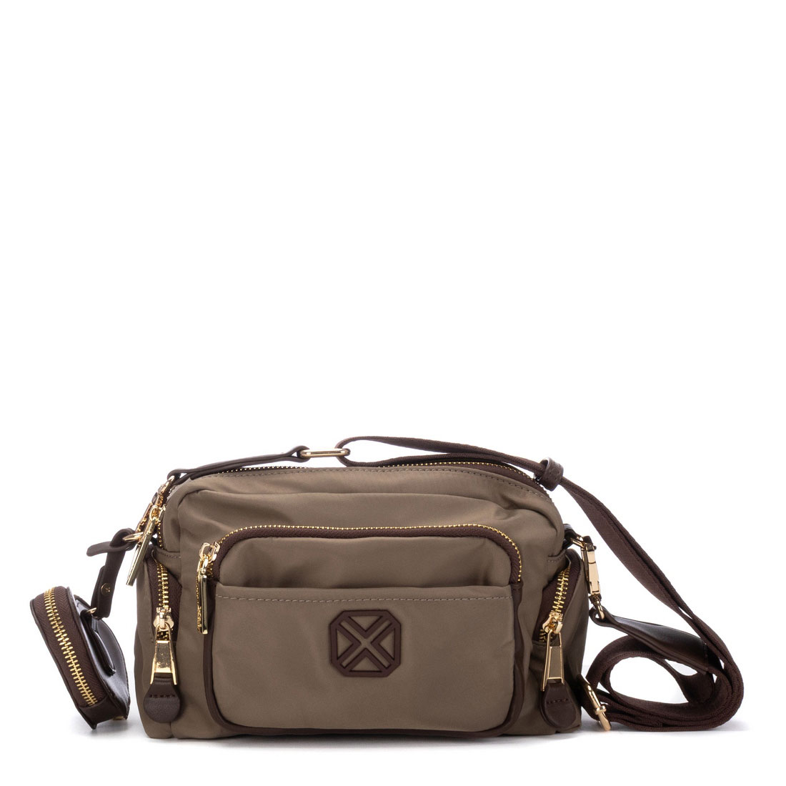 Xti Bolso bandolera con cierre de cremallera 184651-TAUPE , para Mujer