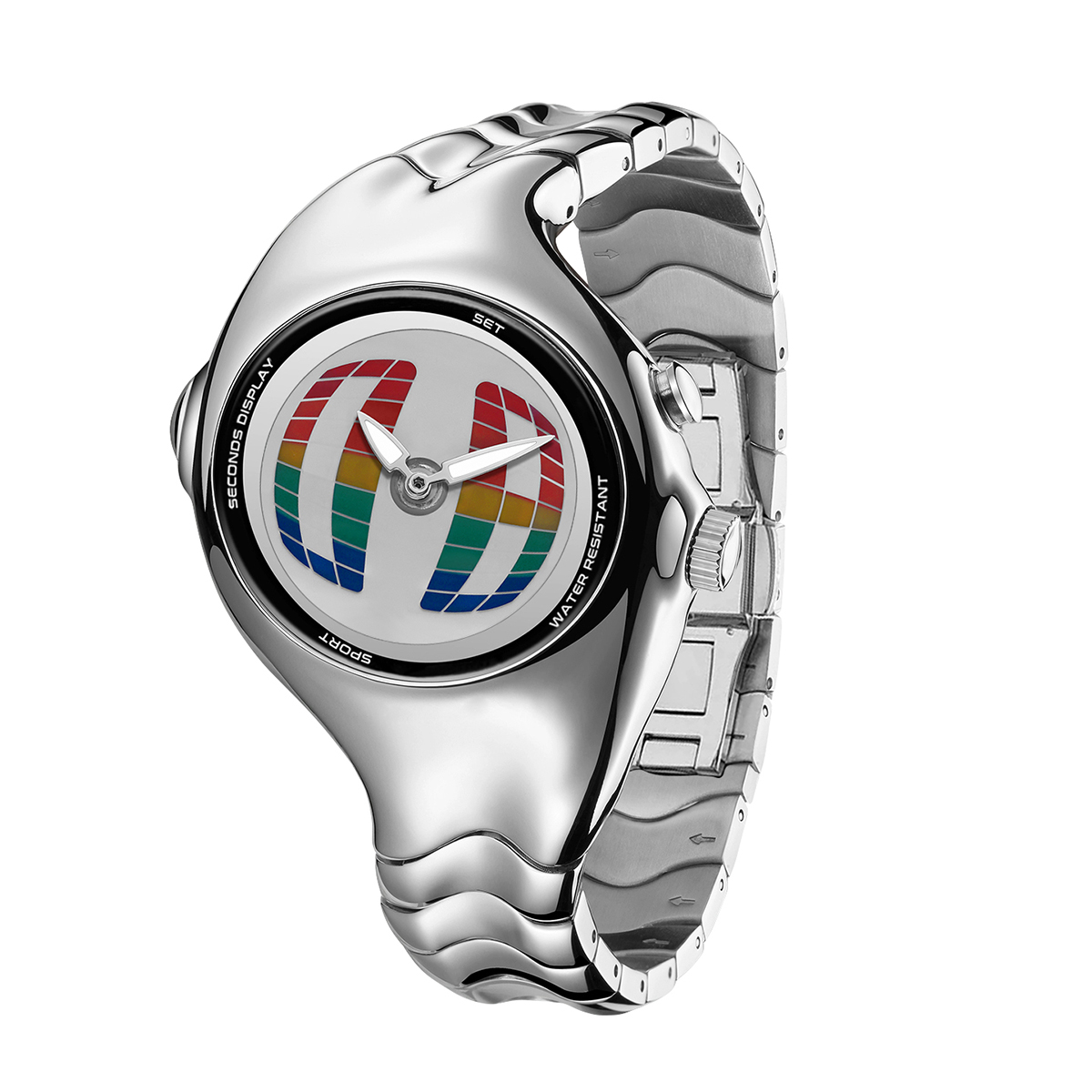 OStark Reloj Analógico Digital para Hombre, Doble Movimiento, Diseño Irregular Moderno, Resistente al Agua 3Bar, Detalles Luminiscentes, Correa con Hebilla Plegable