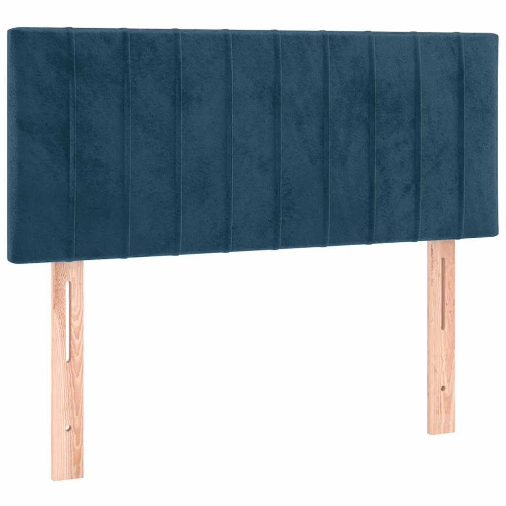 vidaXL Cabecero con LED de terciopelo azul 100x5x78/88 cm