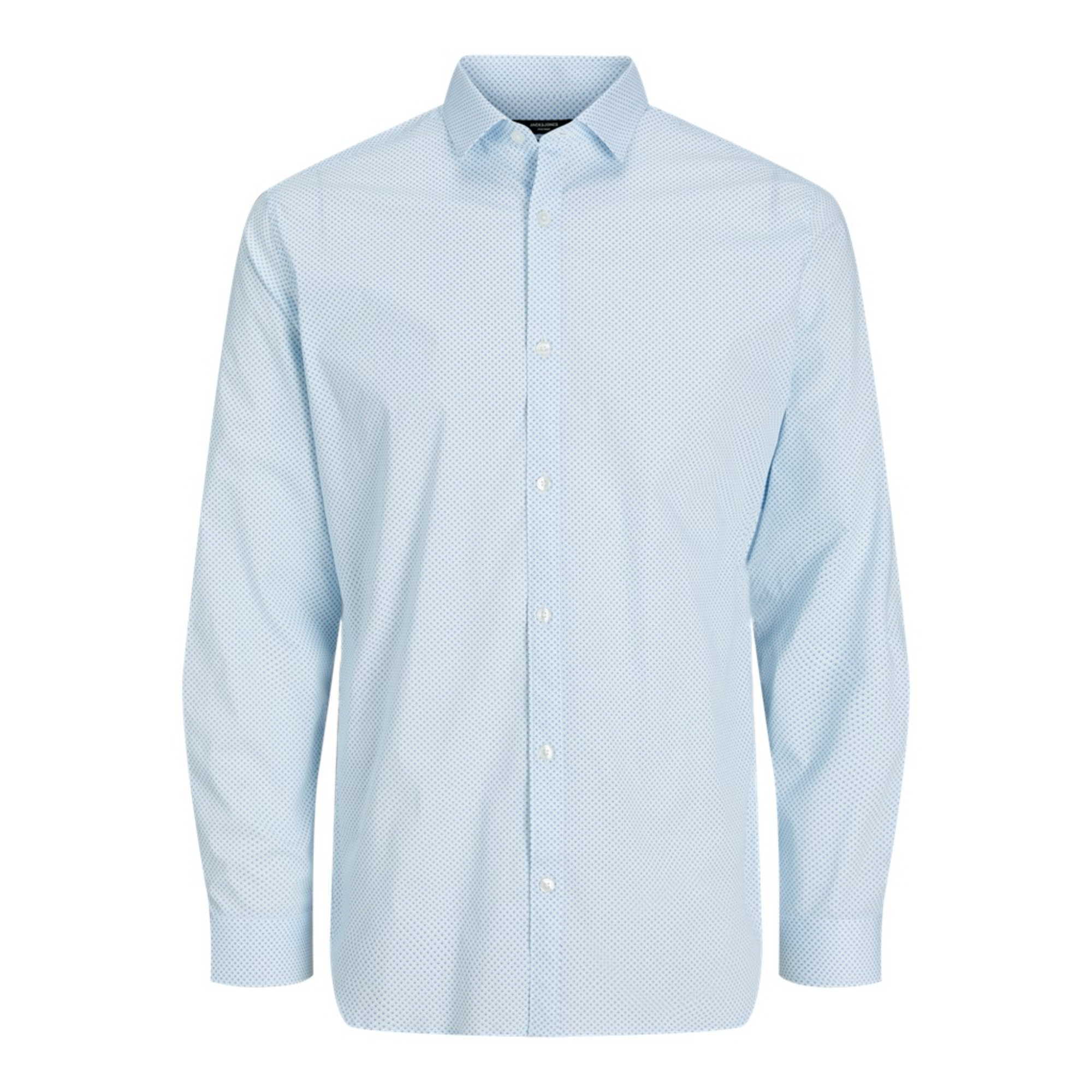 Jack&Jones Camisa Hombre Manga Larga Estampada Azul Slim Fit