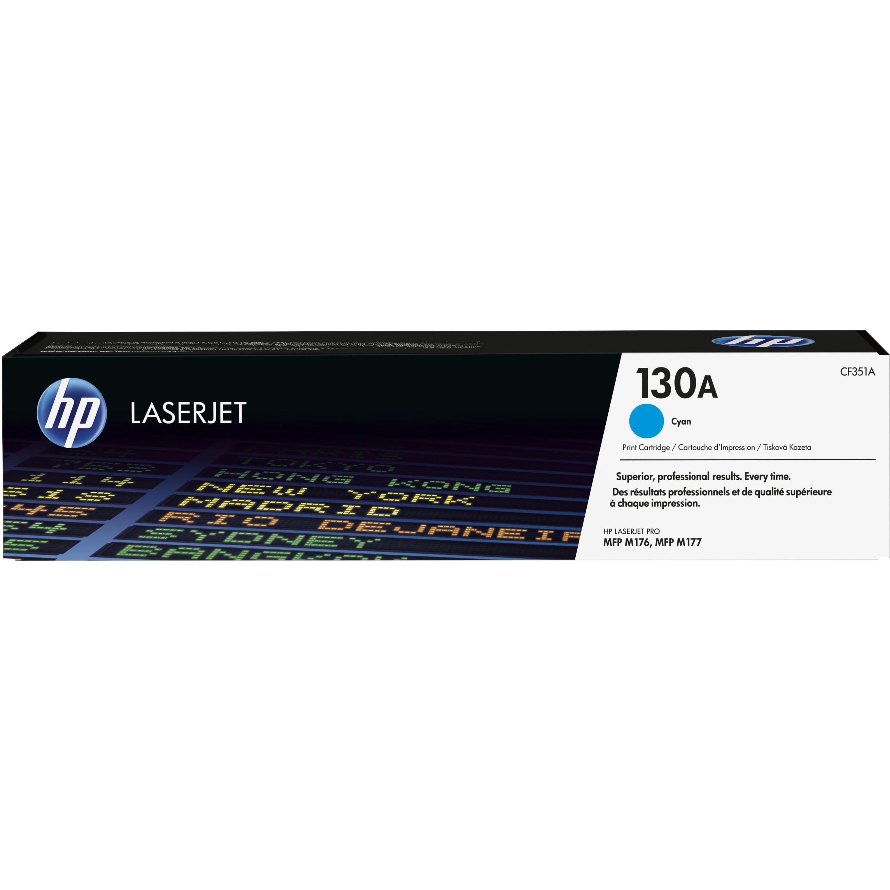 Cartucho de toner original LaserJet HP 130A cian