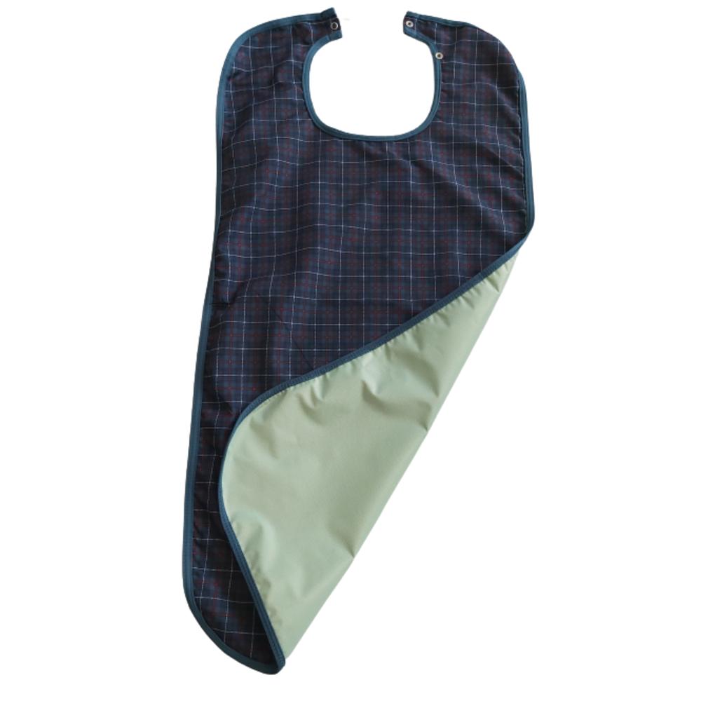 Babero adulto lavable, impermeable, reutilizable, protector para comer especial ancianos, con corchetes