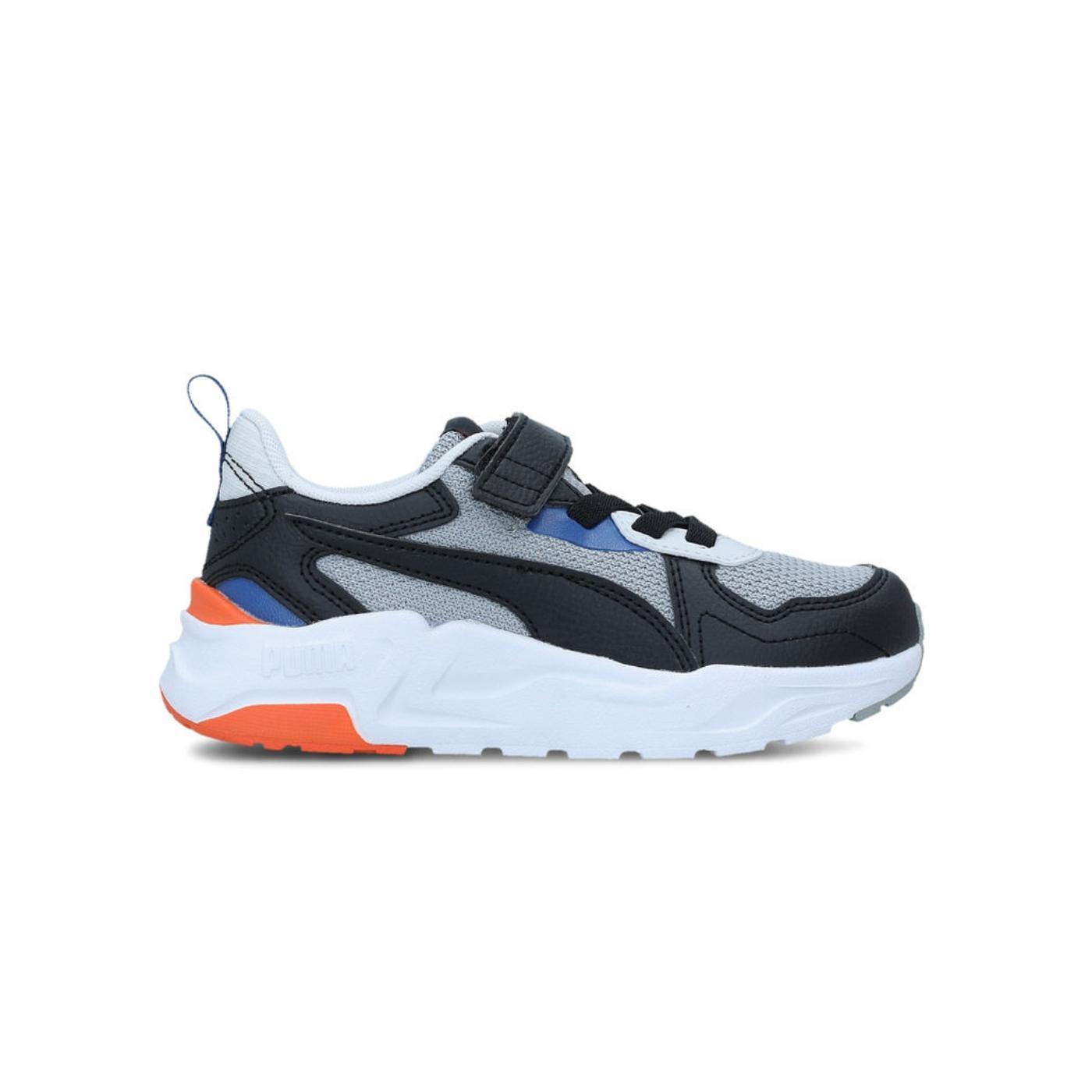 Zapatillas puma trinity lite gris negro de niño.