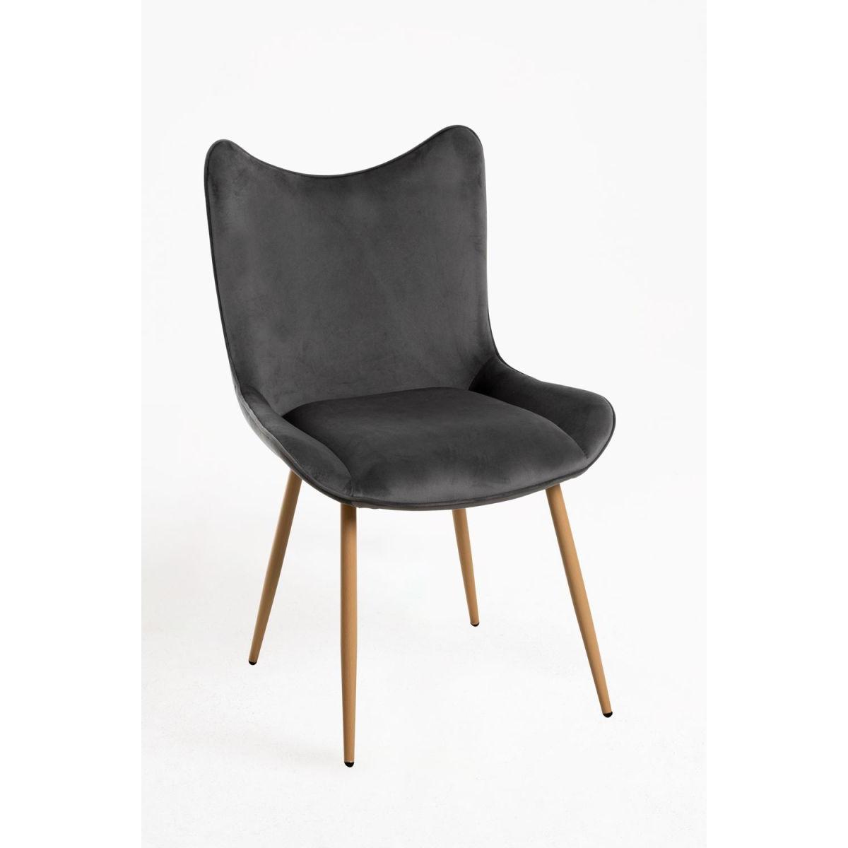 Regalos Miguel - Sillas Comedor - Silla Tana Terciopelo - Gris