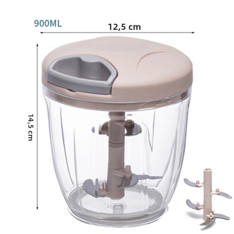 TK Cortador De Ajo Manual 500/900ML Cortador De Vegetales Y Frutas Mezclador De Carne En La Cocina Gadgets De Cocina Molinillo De Carne