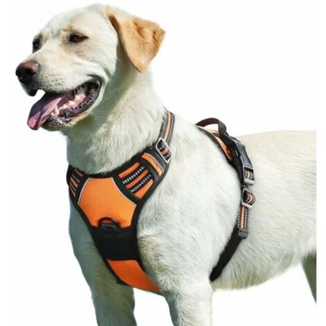 Arnés para perros antitirones: reflectante, ajustable, con asa de control, transpirable y duradero
