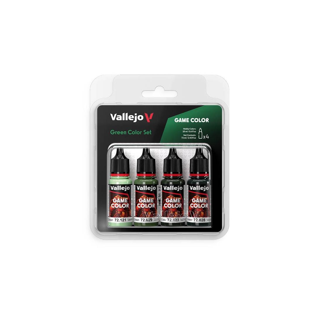 GAME COLOR 72384 GREEN COLOR SET 4 COLORES 18 ML de Acrylicos Vallejo