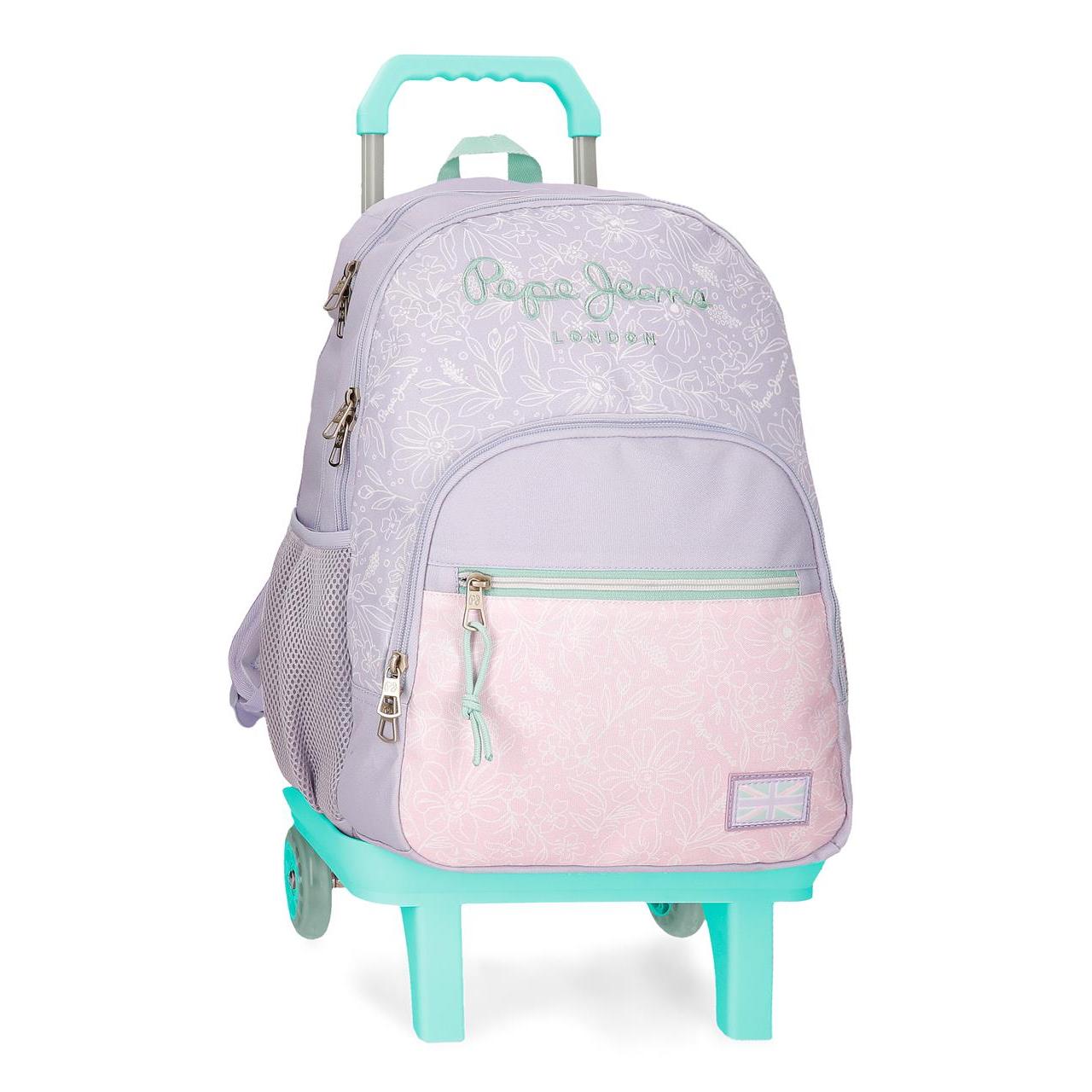 Mochila con carro Pepe jeans Renata 44cm Lila