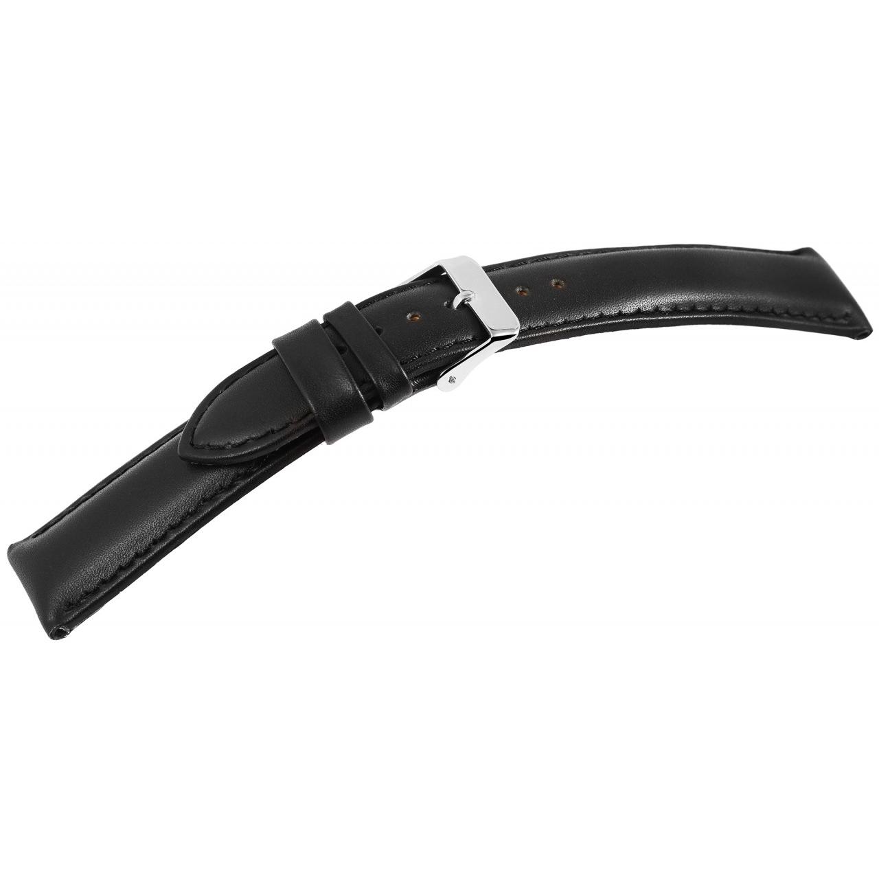 Mestre Artesão® Bracelete de Reloj Preta em Pele Genuína - 24mm - 0090