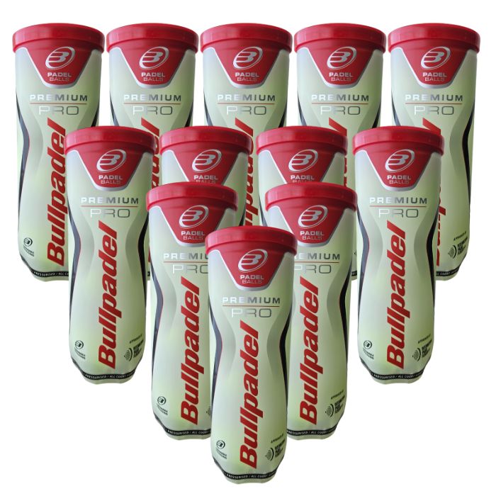 Bullpadel PREMIUM PRO, pack de 12 botes, NUEVO ENVASE SOSTENIBLE