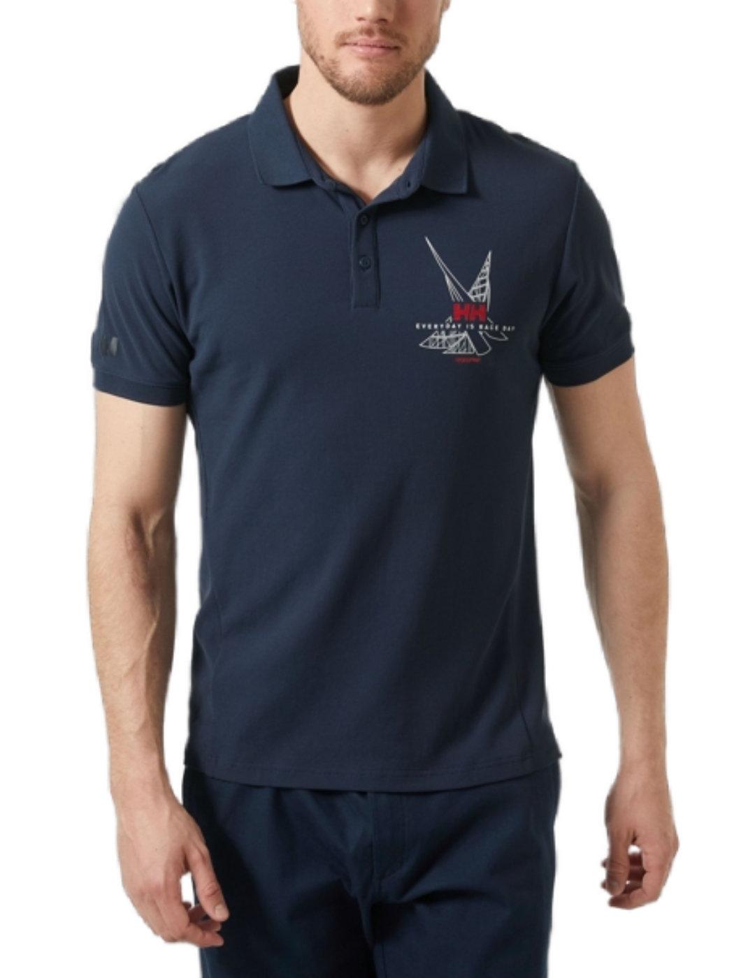 Polo Helly Hansen Race marino manga corta para hombre