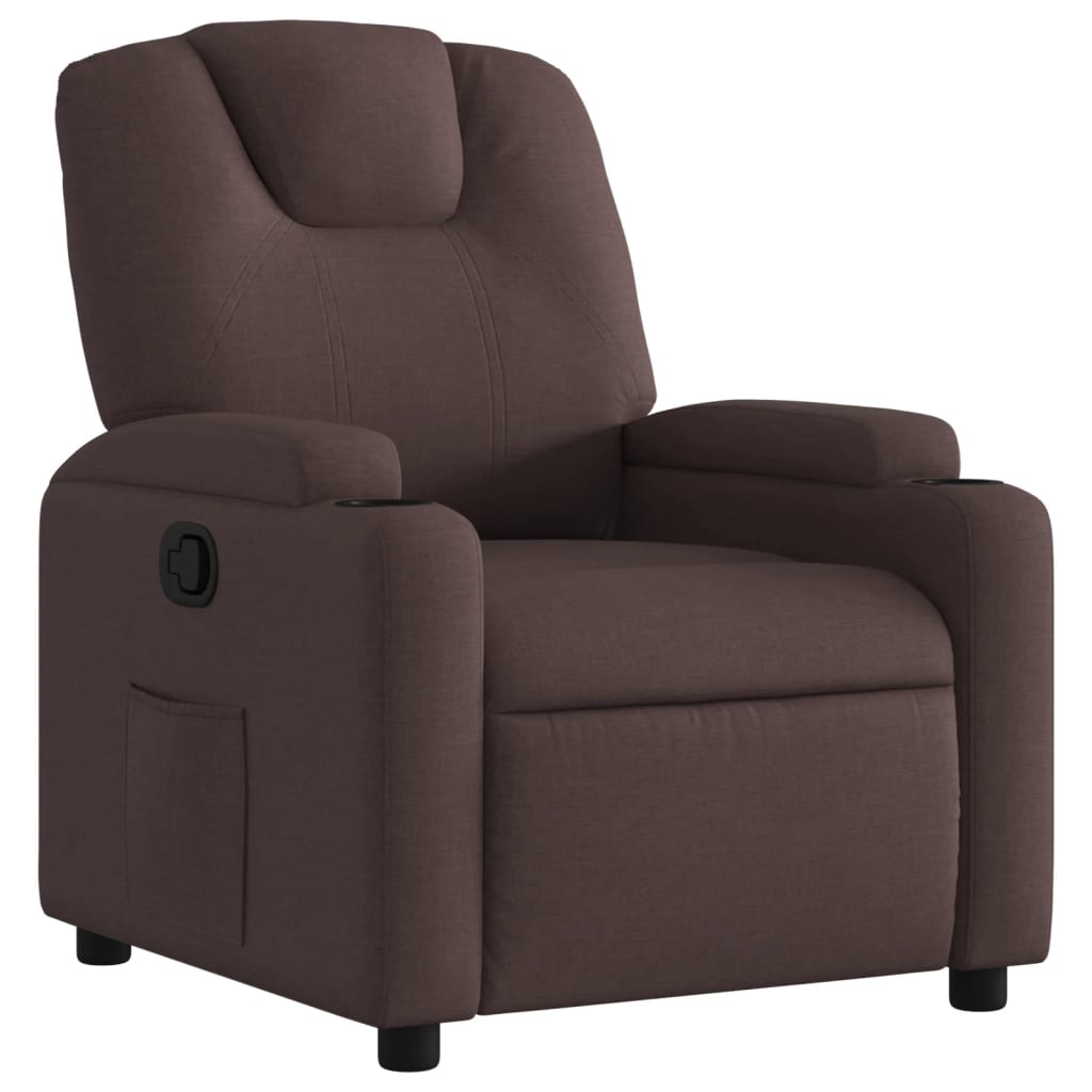 vidaXL Sillón reclinable de tela Gris claro, Gris oscuro, Negro Sillon Dormitorio Sillon Comodos Silla Relax Sillón Sofá