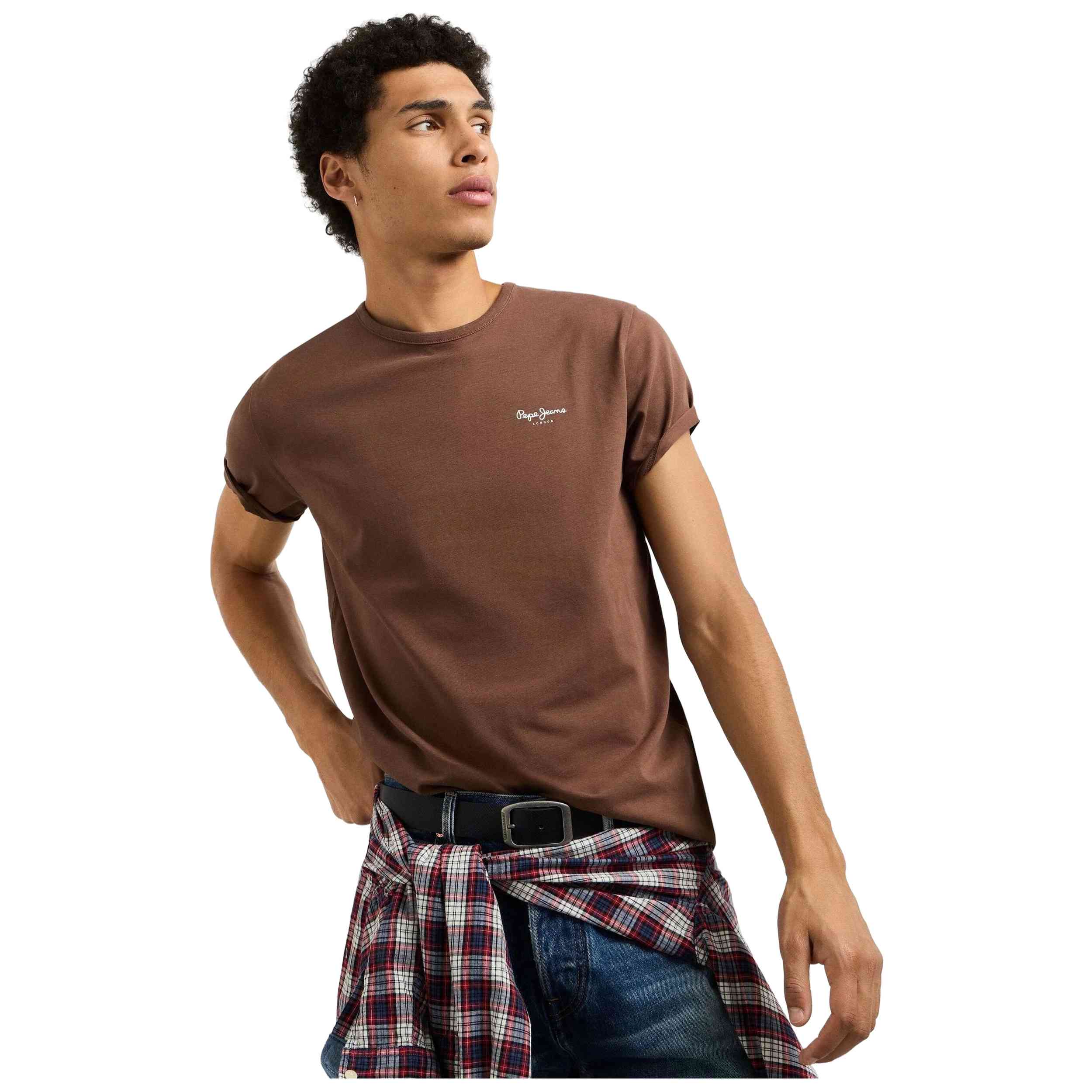Camiseta De Manga Corta Pepe Jeans modelo Original Basic 3N "Dark Mocca Brown" para Hombre en color Marron