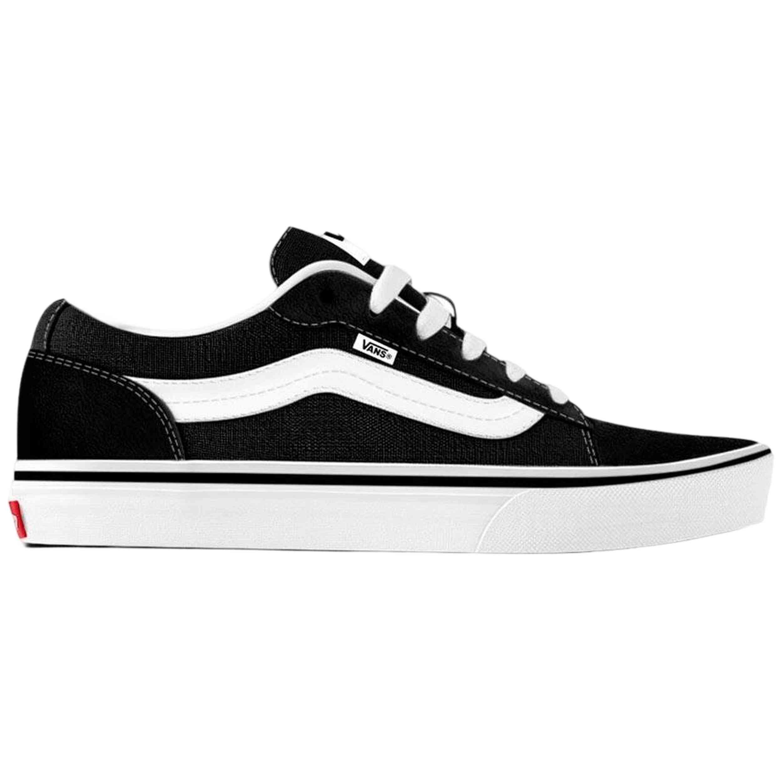 Calzado Vans modelo Vero Ls Suede/Canvas Black/White en color Negro