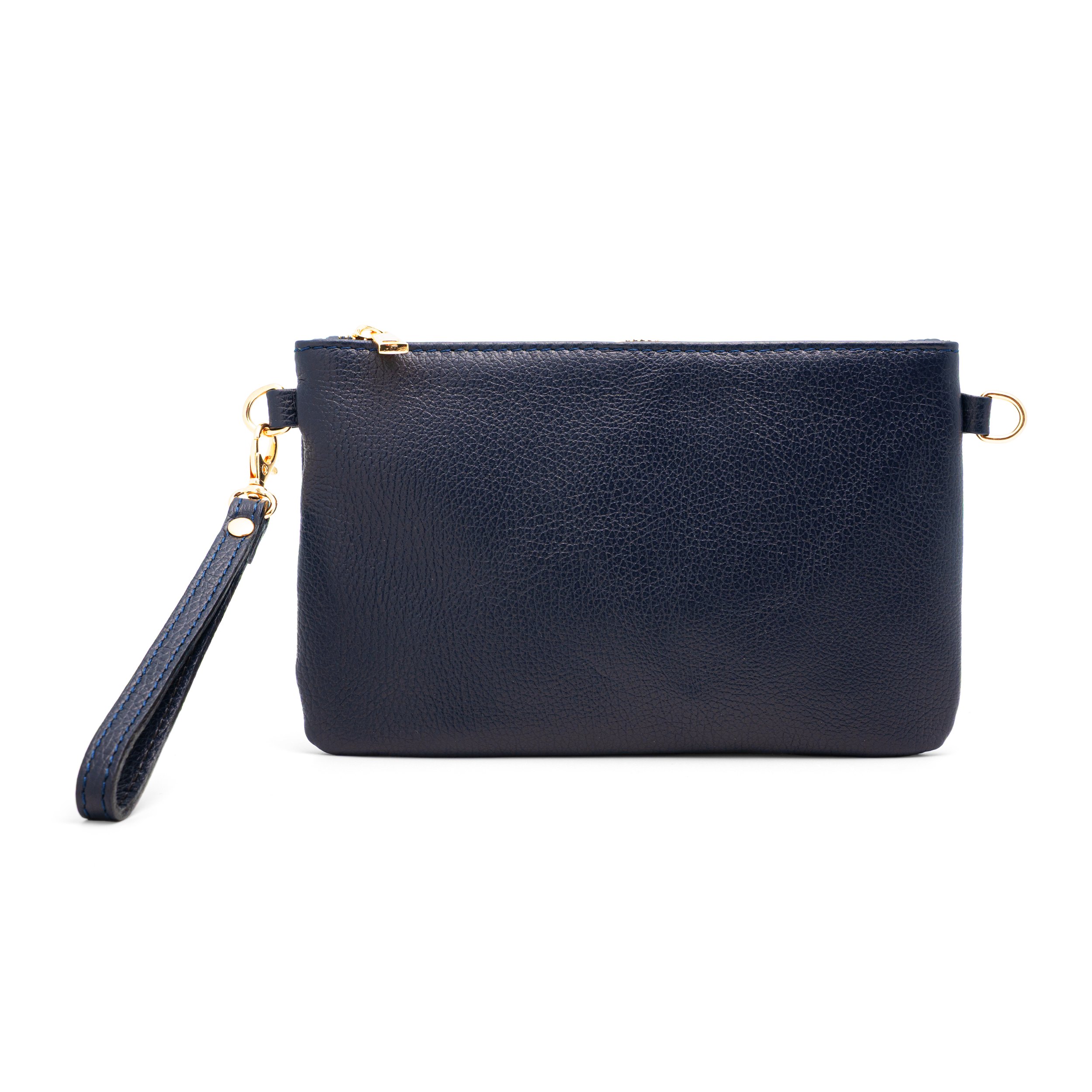 Bolso Clutch Mujer de Piel Auténtica Hecho en Italia Mini Bolso de Mano con Correa y Pulsera - Mya de Mauro Pelletteria