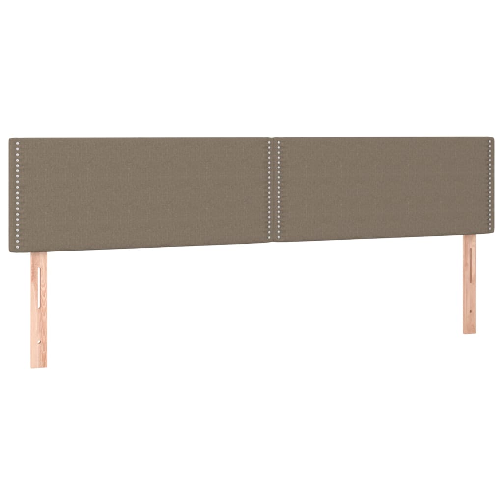 vidaXL Cabecero con LED de tela gris taupe 200x5x78/88 cm