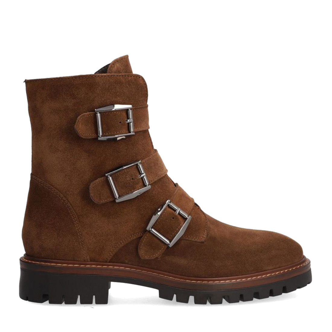 Alpe Military Women's Ankle Boot in Brown Suede 50-52091146