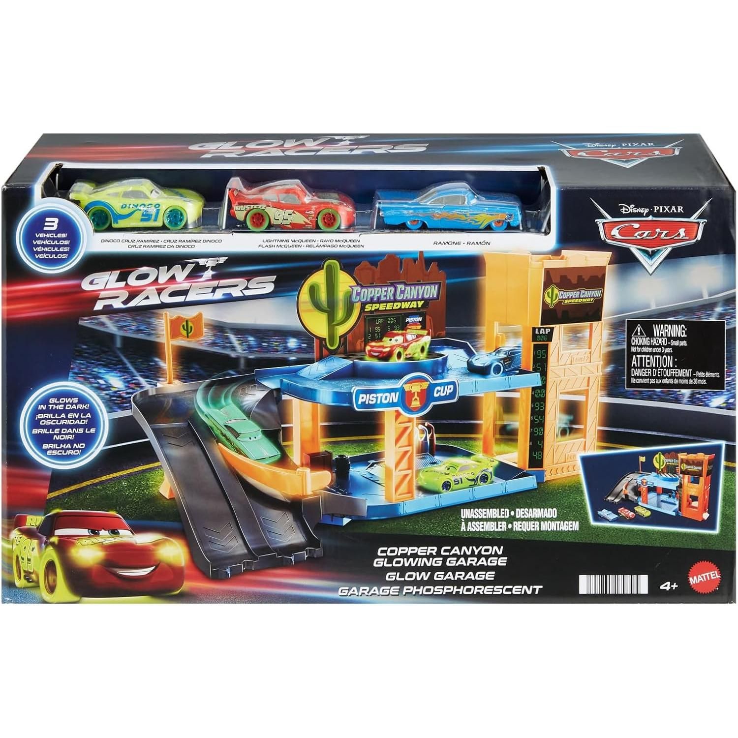 Mattel – Pista para coches de juguete surtido Night Racing Garaje Disney Pixar Cars Mattel.