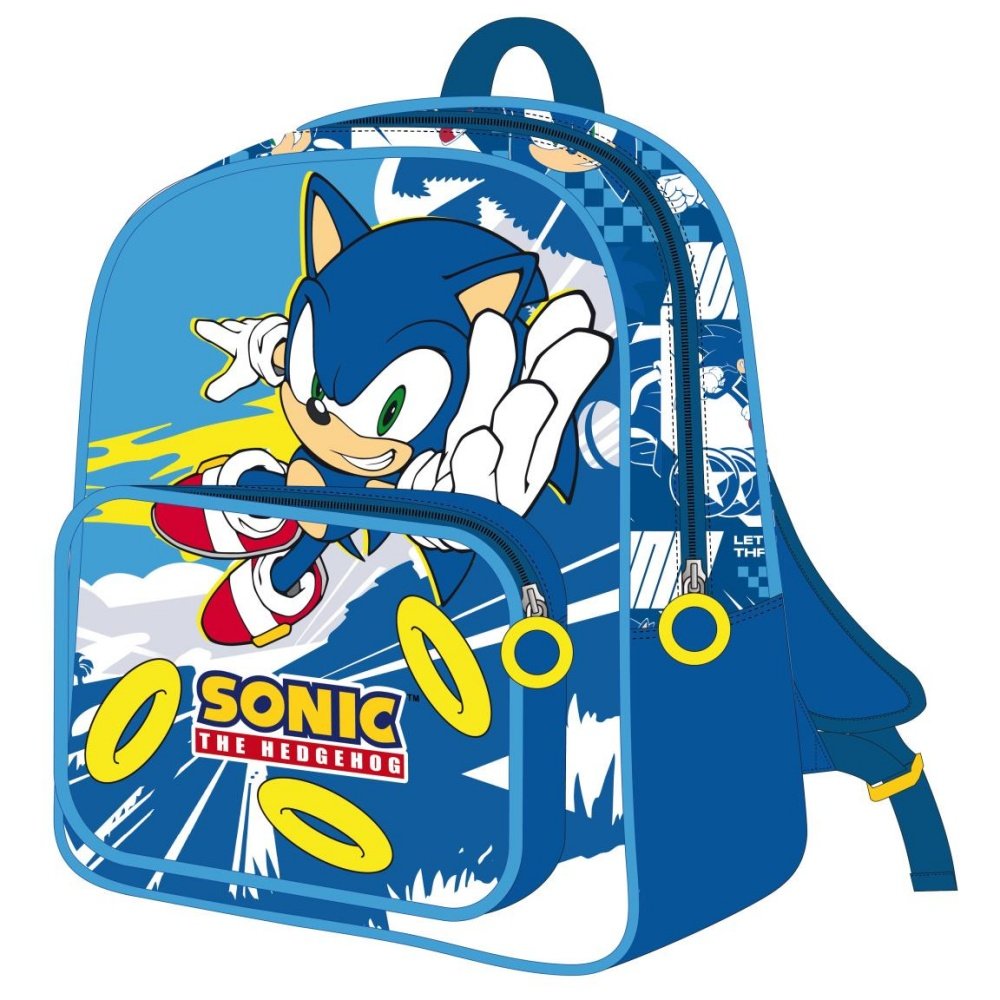 CERDA MOCHILA INFANTIL SONIC BOLSILLO DELANTERO TRANSPARENTE MOCHILA 12x25x30 Cms.