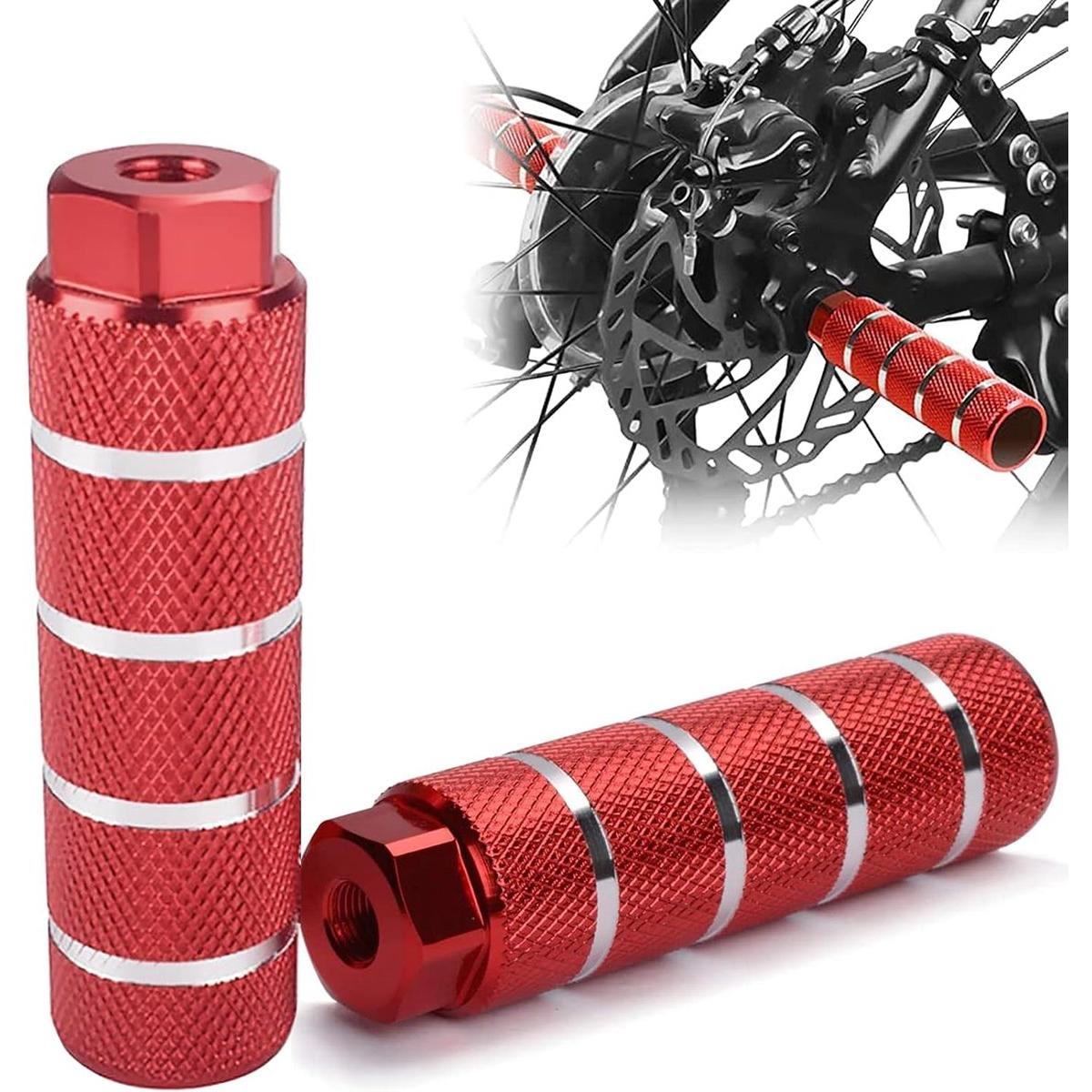 Pedales de bicicleta - Accesorios para bicicleta - Paquete de 2 pedales de aluminio para bicicleta - Pedales para bicicleta - Pedales para bicicleta acrobática - Accesorios para bicicleta de montaña/bicicleta de pasajeros - Rojo
