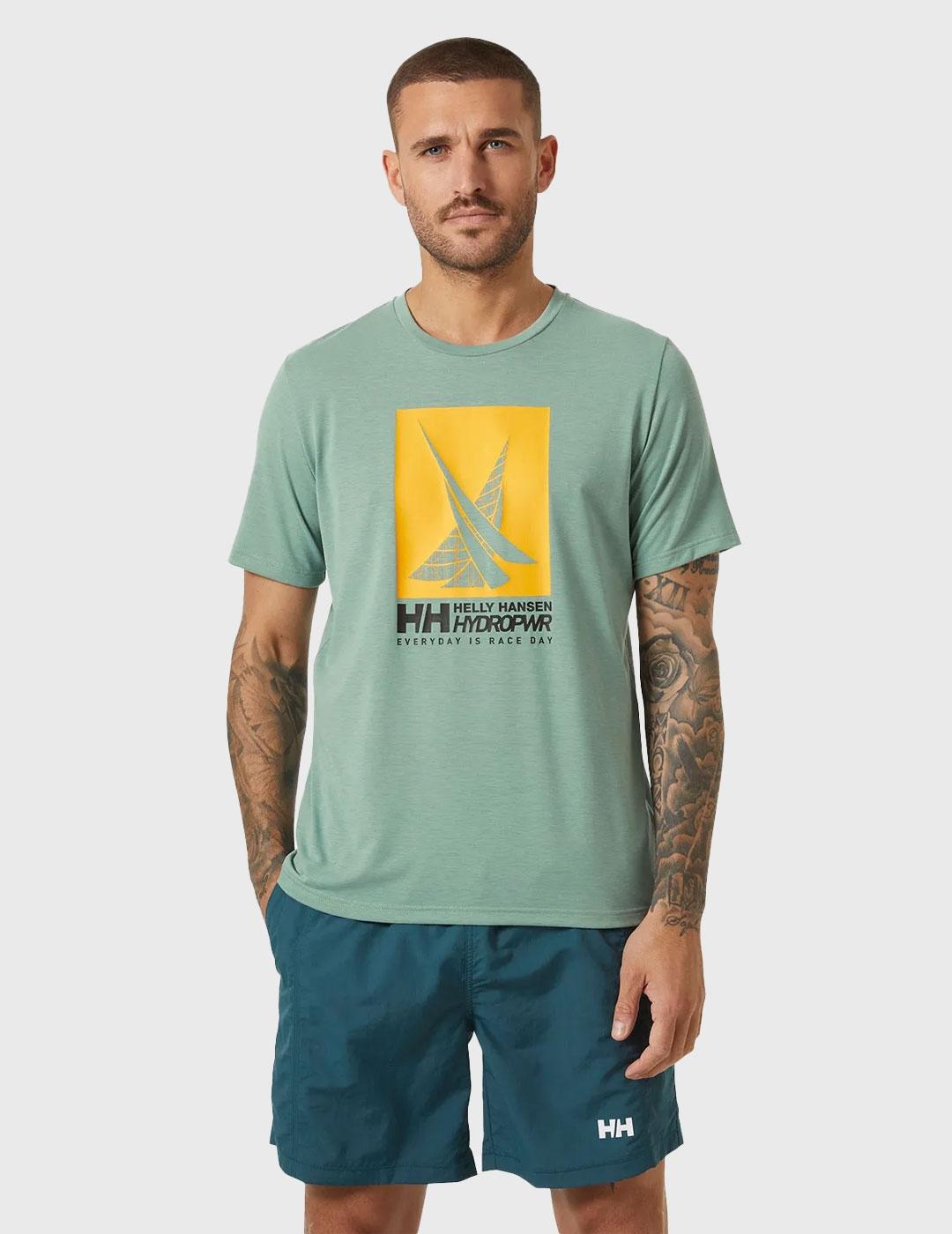 Helly Hansen HP Race Graphic Camiseta verde para hombre