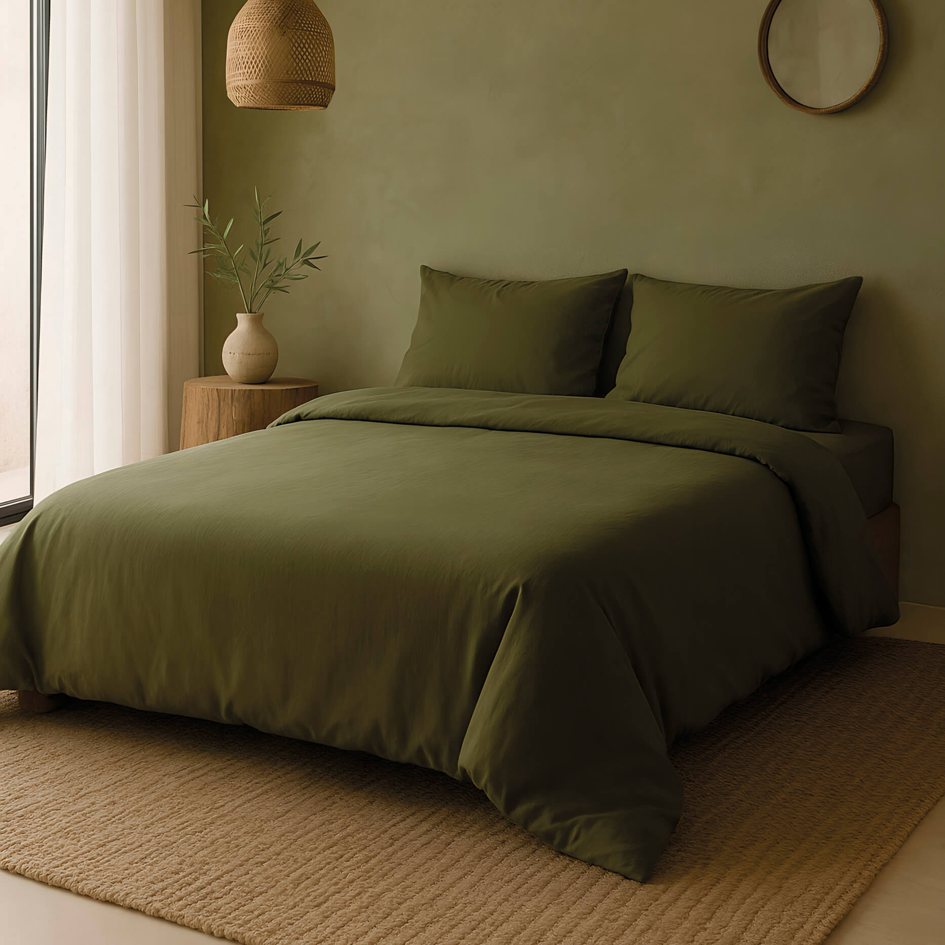 NATURALS - 1 pieza Funda Nórdica Lisa 100% Algodón con Cierre de Botones - Tacto Extrasuave - Medidas Disponibles 140x200/240x220/260x240 cm - Fabricada en España